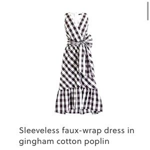 J.Crew Black & White Wrap Bow Dress